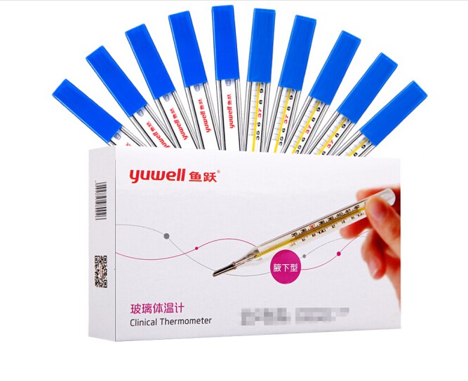 樂(lè )康醫療器械批發(fā)網(wǎng)-江蘇魚(yú)躍 玻璃體溫計 腋下型寬