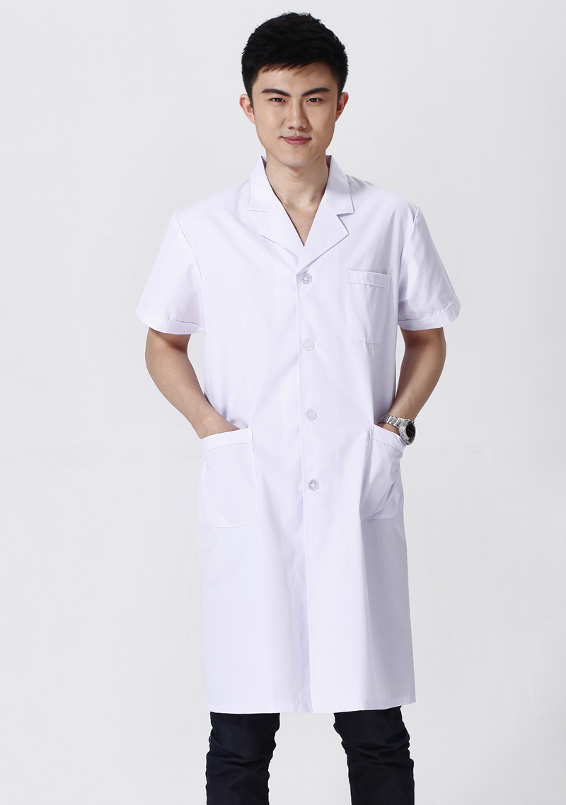 樂(lè )康醫療器械——河南思源短袖白大衣男士 冠悅